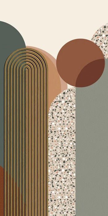 Carta da parati grafica art déco di tendenza