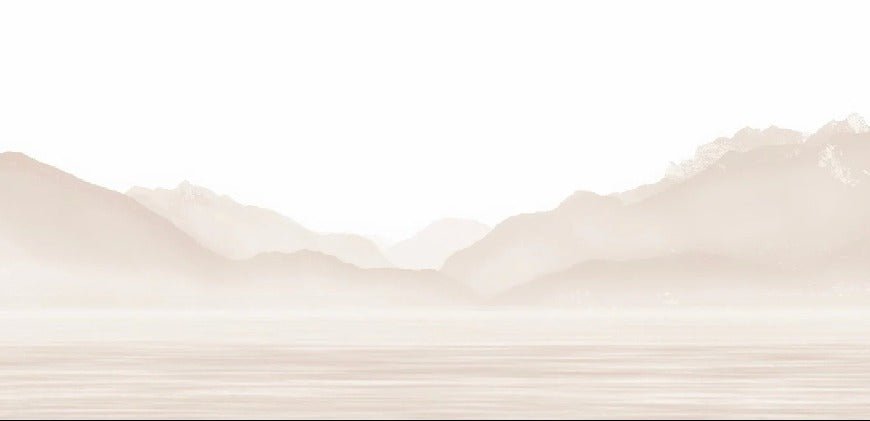 Carta da parati Annecy e il suo tranquillo lago beige