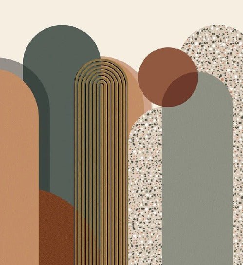Carta da parati Art Déco grafica di tendenza