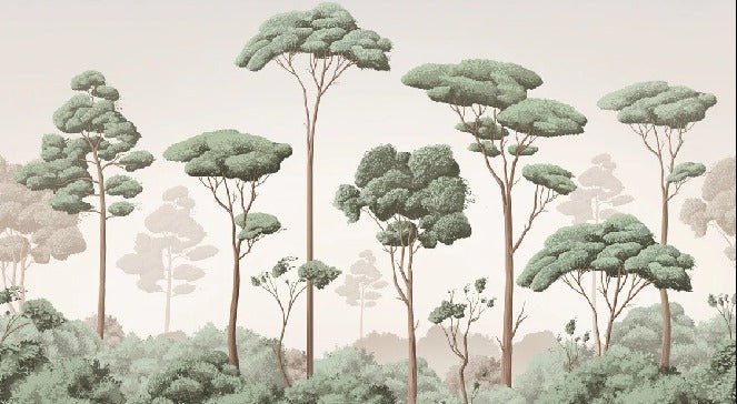 Carta da parati con brezza della pineta