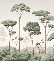 Carta da parati con brezza della pineta