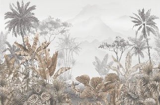 Carta da parati seppia tropicale
