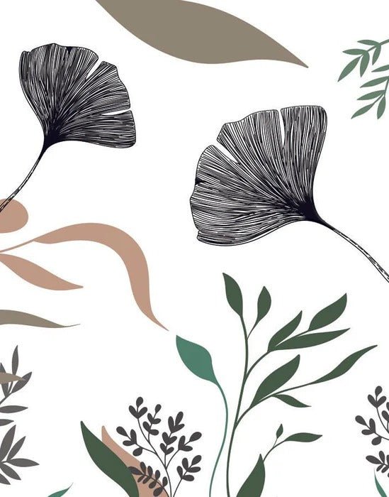 Carta da parati ginkgo artista floreale