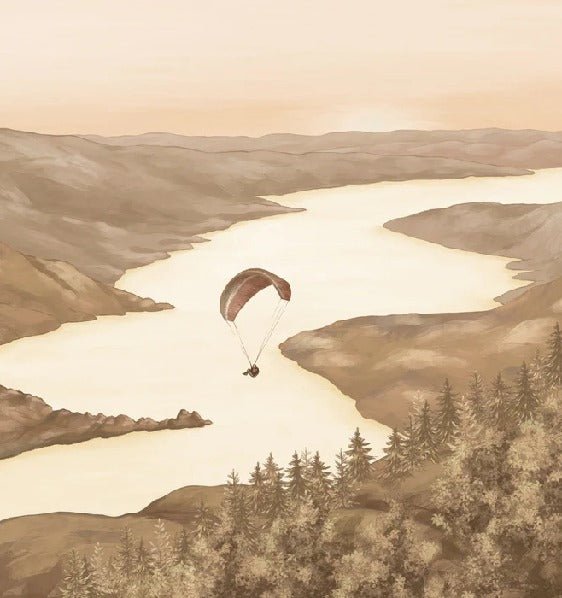 Col de la Forclaz carta da parati con luce seppia