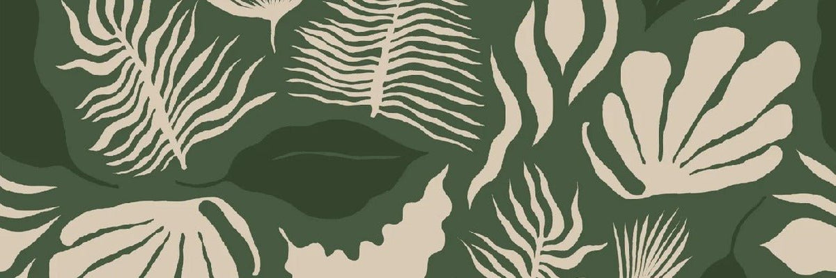 Carta da parati verde arte moderna