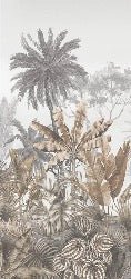 Carta da parati seppia tropicale