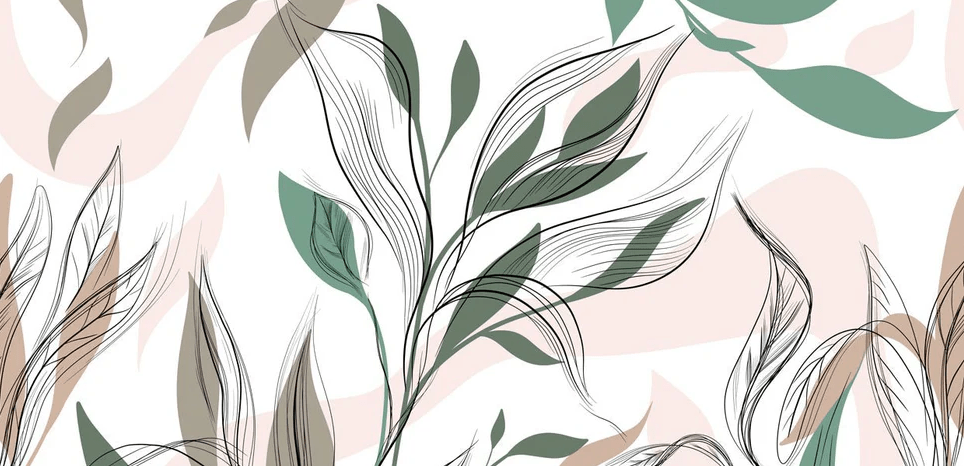 Carta da parati Fleur Graphique - H225 cm x L465 cm - Materiale Softouch