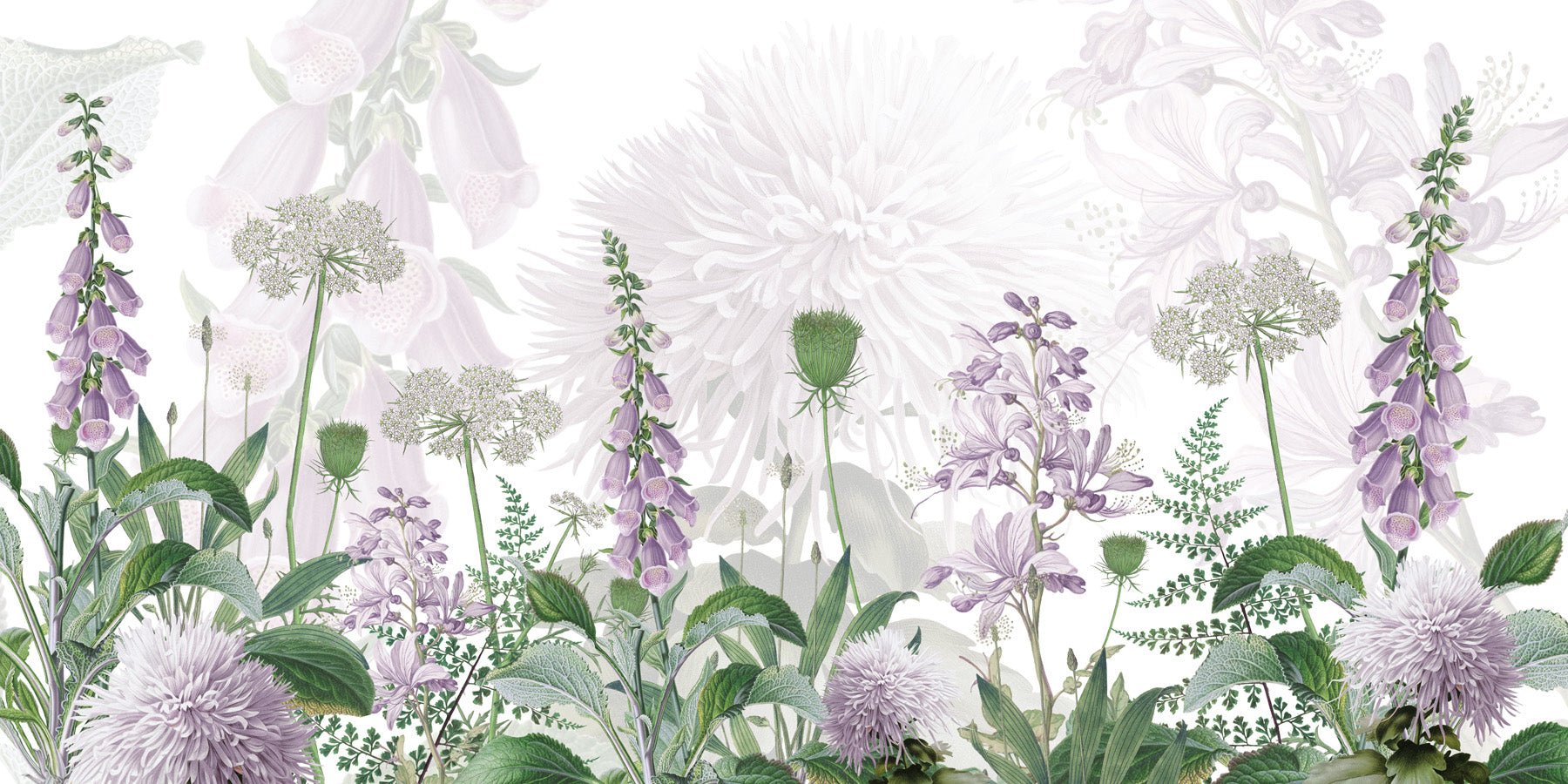 Papier peint fleur danse des clochettes, mural concept, tendance