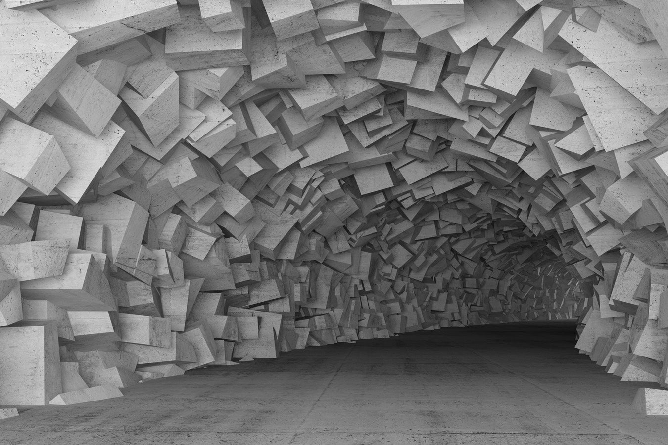 Papier peint White Perspective, mural concept, tendance
