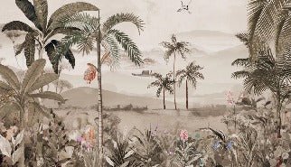 Carta da parati arte della giungla