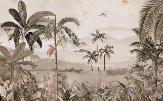 Carta da parati arte della giungla