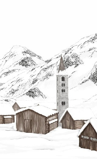 Carta da parati del villaggio di Val d'Isère
