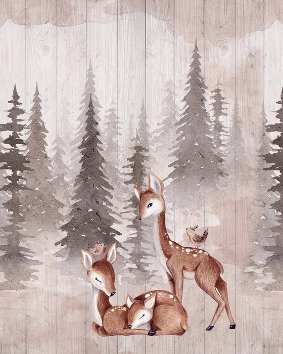 Carta da parati per la cameretta dei bambini douces biches