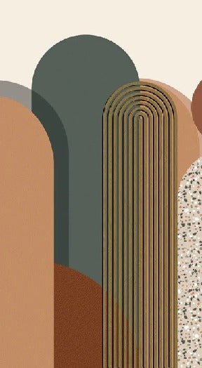 Carta da parati grafica art déco di tendenza