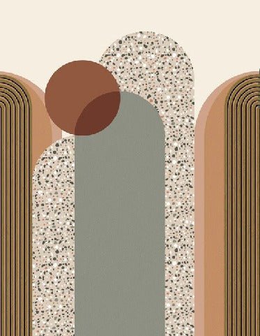 Carta da parati Art Déco grafica di tendenza