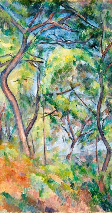 Carta da parati foresta di pini - Paul Cézanne