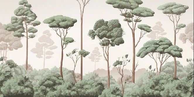 Carta da parati con brezza della pineta