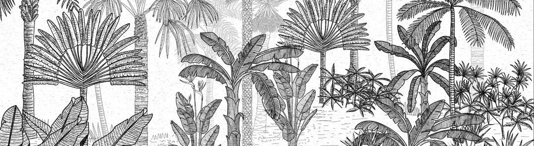 Carta da parati alla moda della giungla di cocco