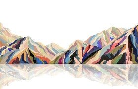 Carta da parati artistica a colori di Annecy