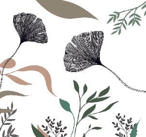 Carta da parati ginkgo artista floreale