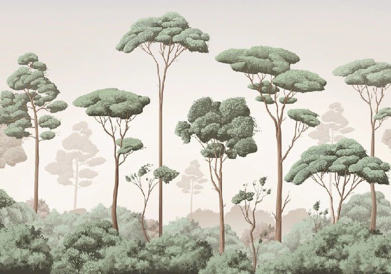 Carta da parati con brezza della pineta