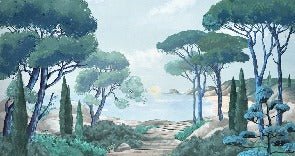 Carta da parati passeggiata nei torrenti