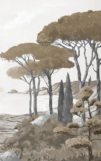 Passeggiata nei ruscelli carta da parati marrone