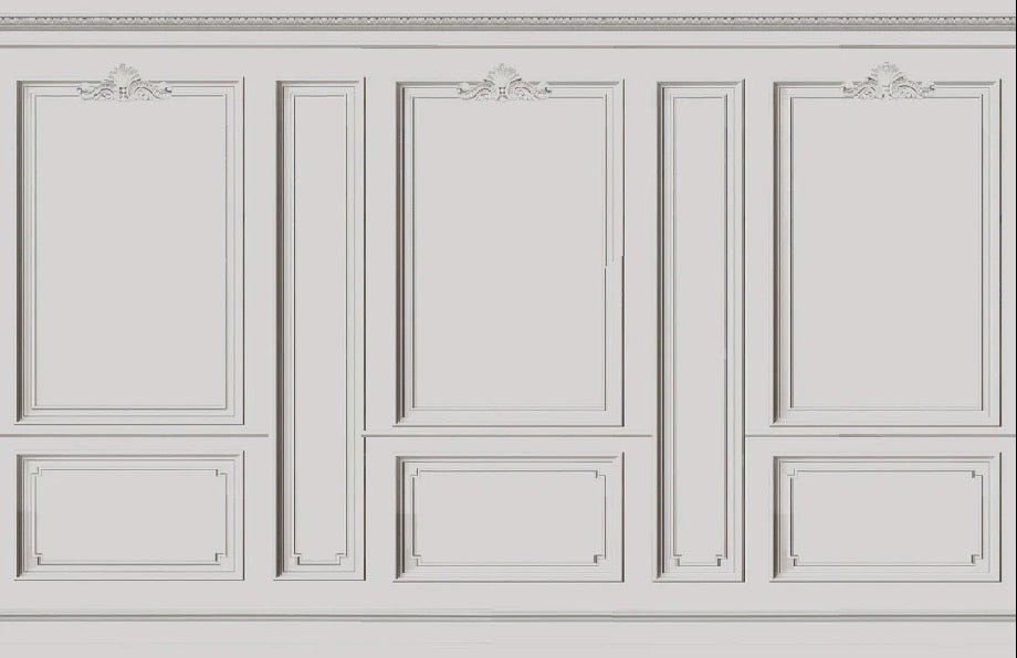 Carta da parati francese Haussmannian Grigio caldo