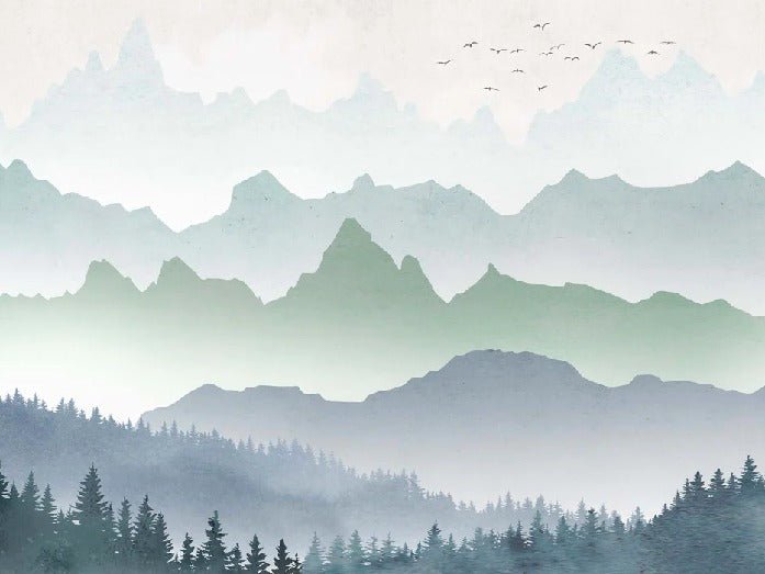 Forest morning mist wallpaper, XXL, tendance