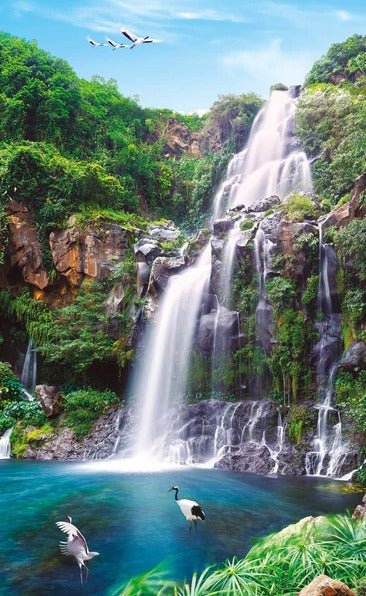 Carta da parati della cascata Reunion