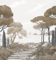 Passeggiata nei ruscelli carta da parati marrone