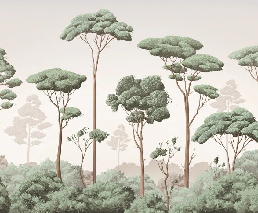 Carta da parati con brezza della pineta