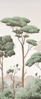 Carta da parati con brezza della pineta