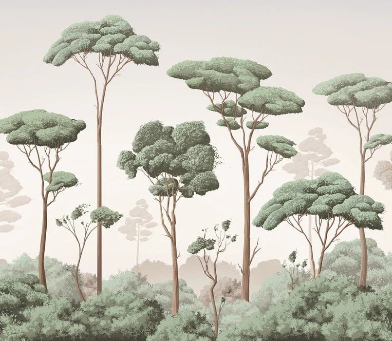 Carta da parati con brezza della pineta