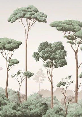 Carta da parati con brezza della pineta