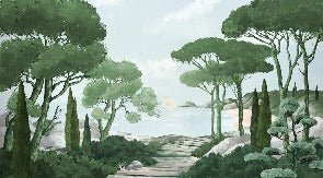 Carta da parati passeggiata nelle calanques verdi