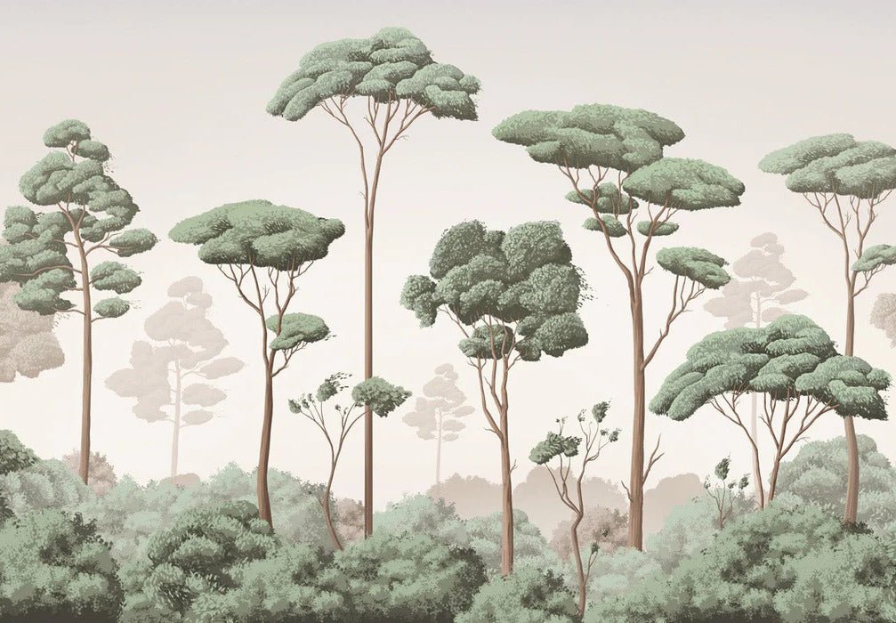 Carta da parati con brezza della pineta