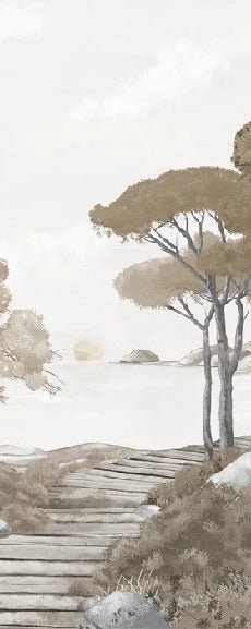 Passeggiata nei ruscelli carta da parati marrone