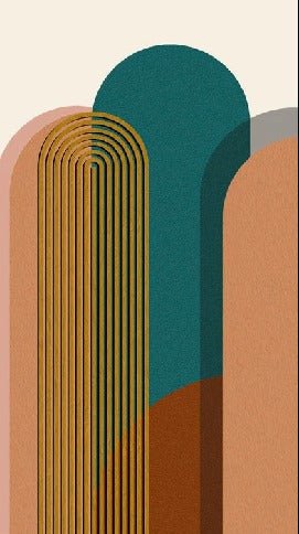 Carta da parati di tendenza grafica Art pop deco
