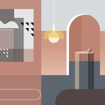 Carta da parati geometrica design grafico architettura