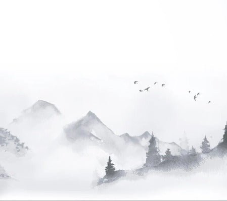 Carta da parati zen paesaggio minimalista