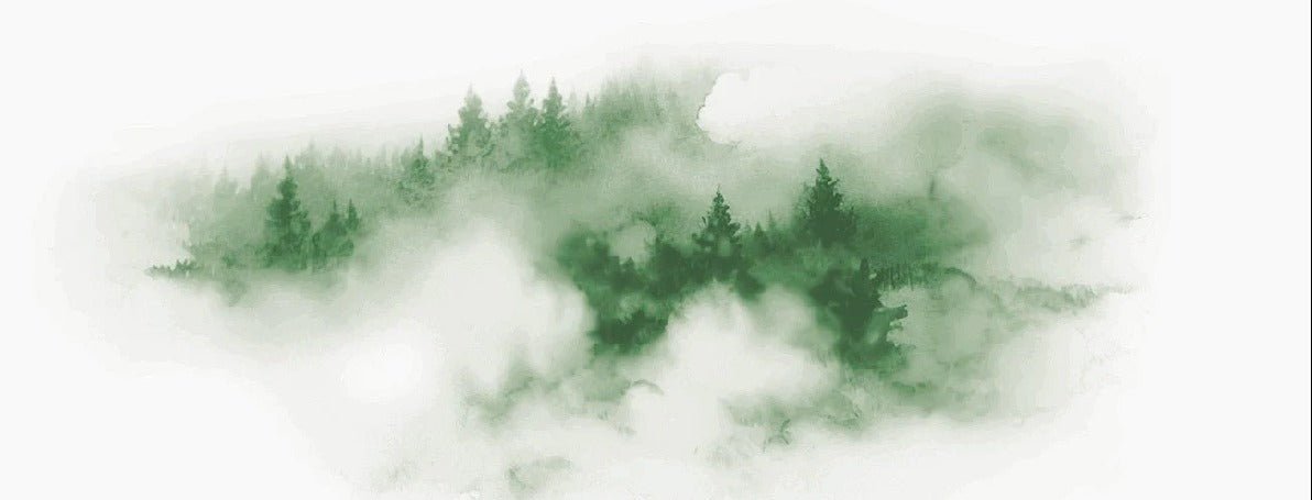 Nebbia delle cime carta da parati verde