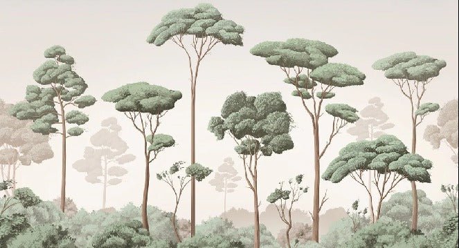 Carta da parati con brezza della pineta