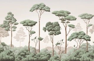 Carta da parati con brezza della pineta