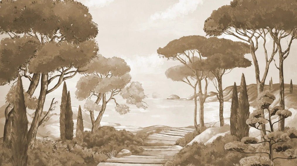 Passeggiata nei torrenti carta da parati monocromatica