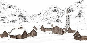 Carta da parati Village Val d'Isère