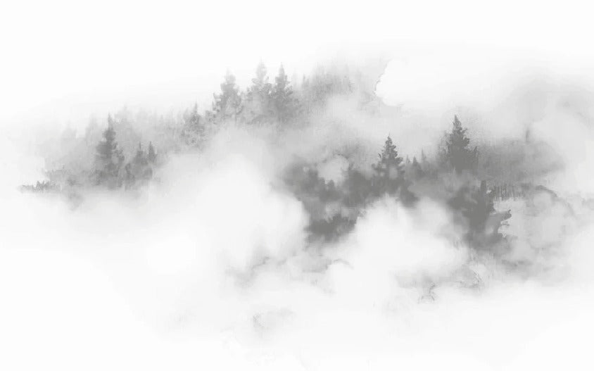 Sfondo grigio nebbia delle cime