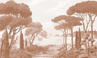 Carta da parati Passeggiata nei torrenti in terracotta