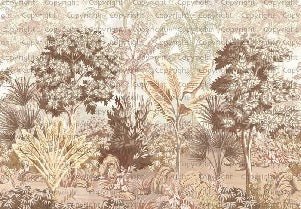 Carta da parati luminosa della giungla