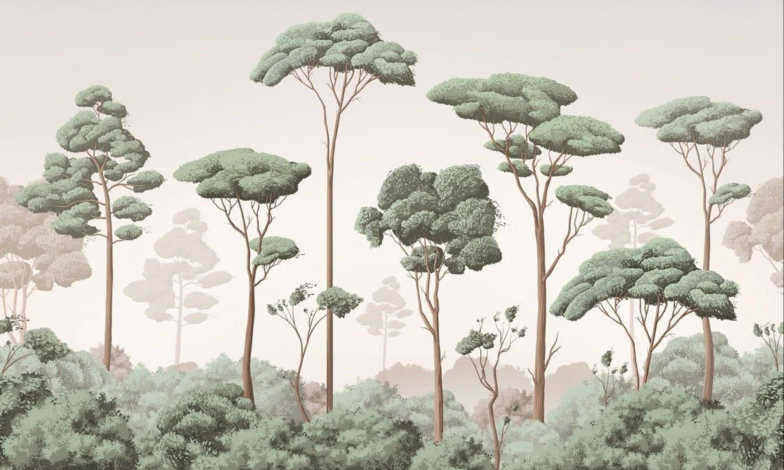 Carta da parati con brezza della pineta